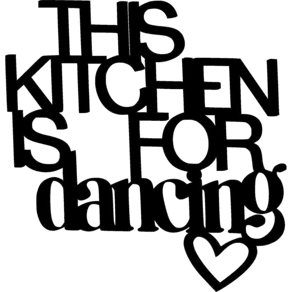 Scritta in legno da appendere This Kitchen is for dancing - Decorazioni Casa